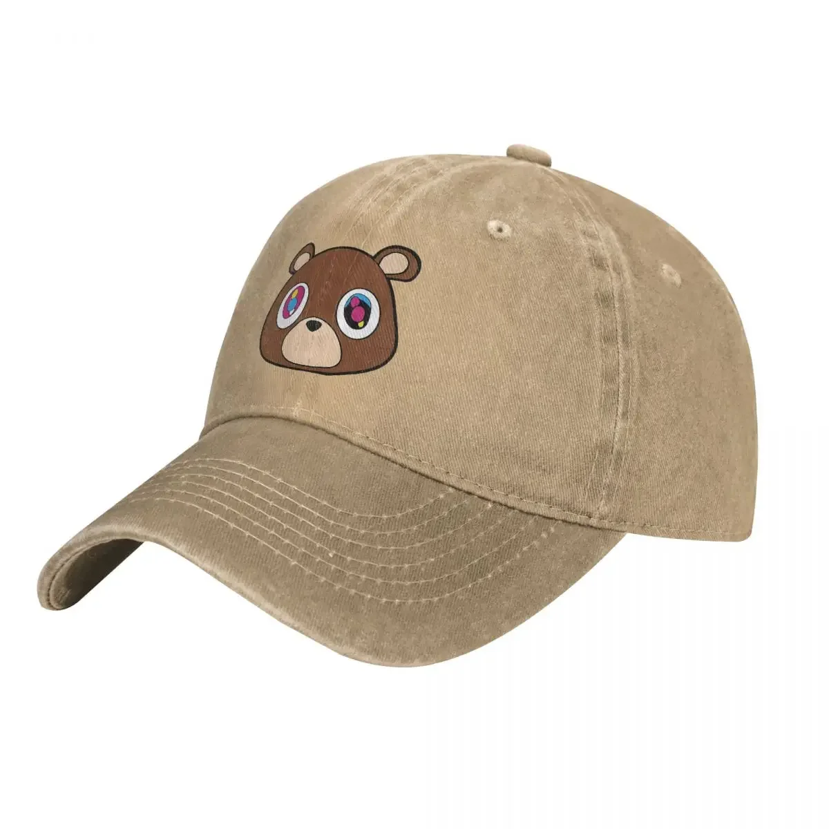 Vintage Kanye West Baseball Caps Unisex Distressed Washed Headwear Cutie Bear Outdoor All Seasons Travel Caps Hat