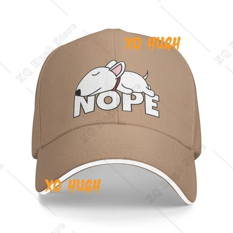 Classic Nope Bull Terrier Dog Baseball Cap Women Men Breathable Dad Hat Performance