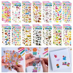 Stickers for Kid Puffy Stickers Toy for Children Scrapbooking Cartoon Stickers Birthday Christmas New Year Gift for Kid Girl Boy