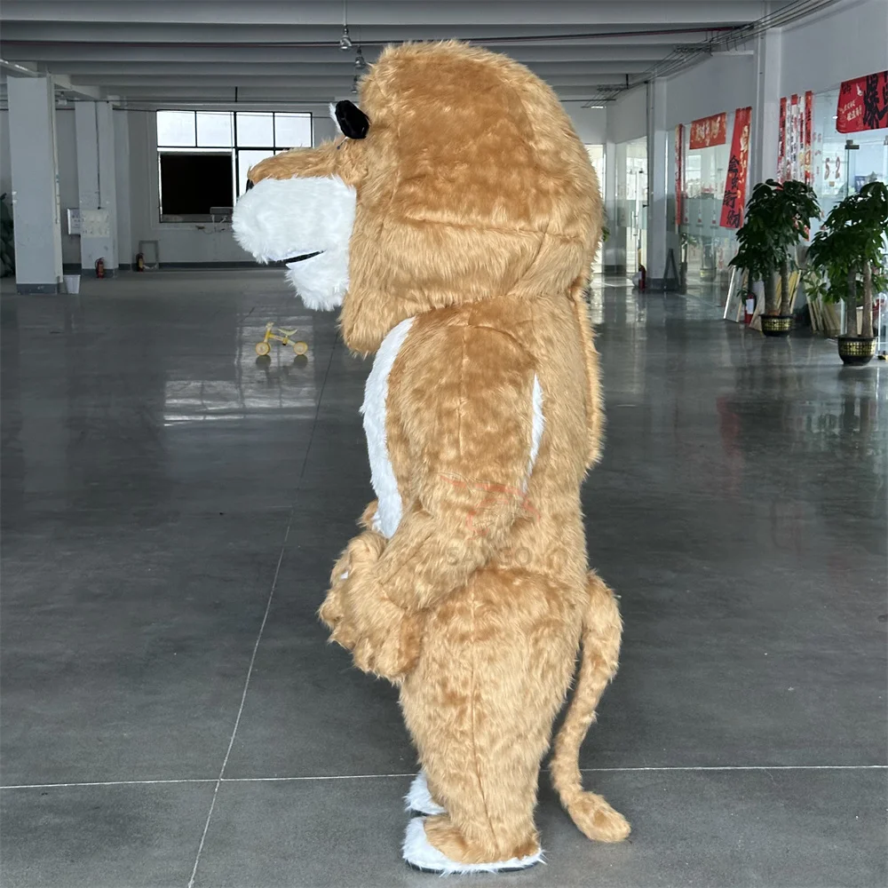 2m Furry Inflatable Lion Alex Mascot Costume Adults Animal Theme Blow Up Fancy Dress Halloween Chrismtmas Party Accessories