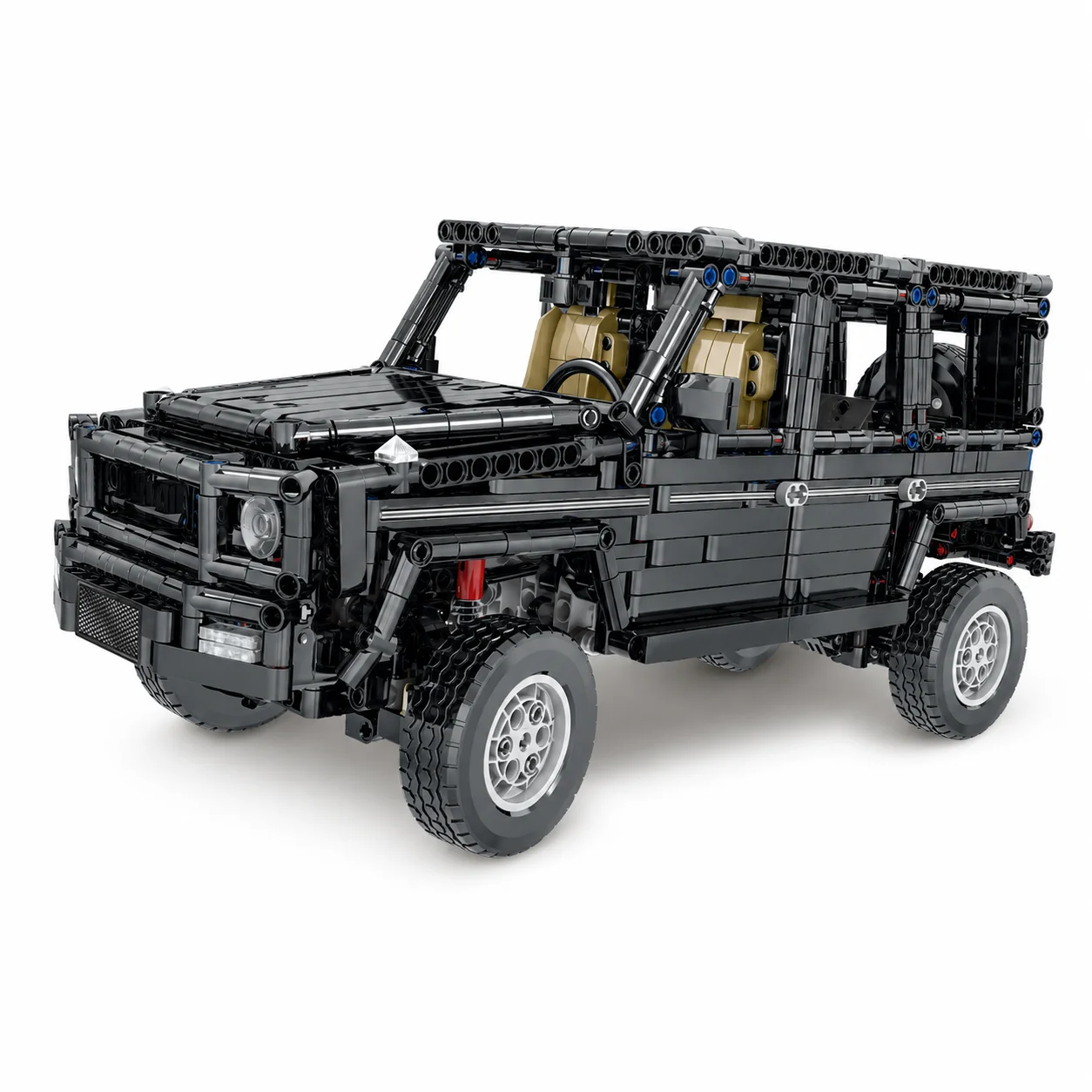 

Black Off-Road SUV Technic Building Blocks Set 1850PCS 1:12 Scale 4x4 Vehicle Model Toy English Version