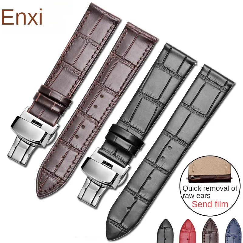 

Soft Leather Watch Strap Substitute TicwatchPro4G 1/2/E/Classic/C2/S2 Series Fat Straight Interface Cowhide Watch Strap 20/22mm