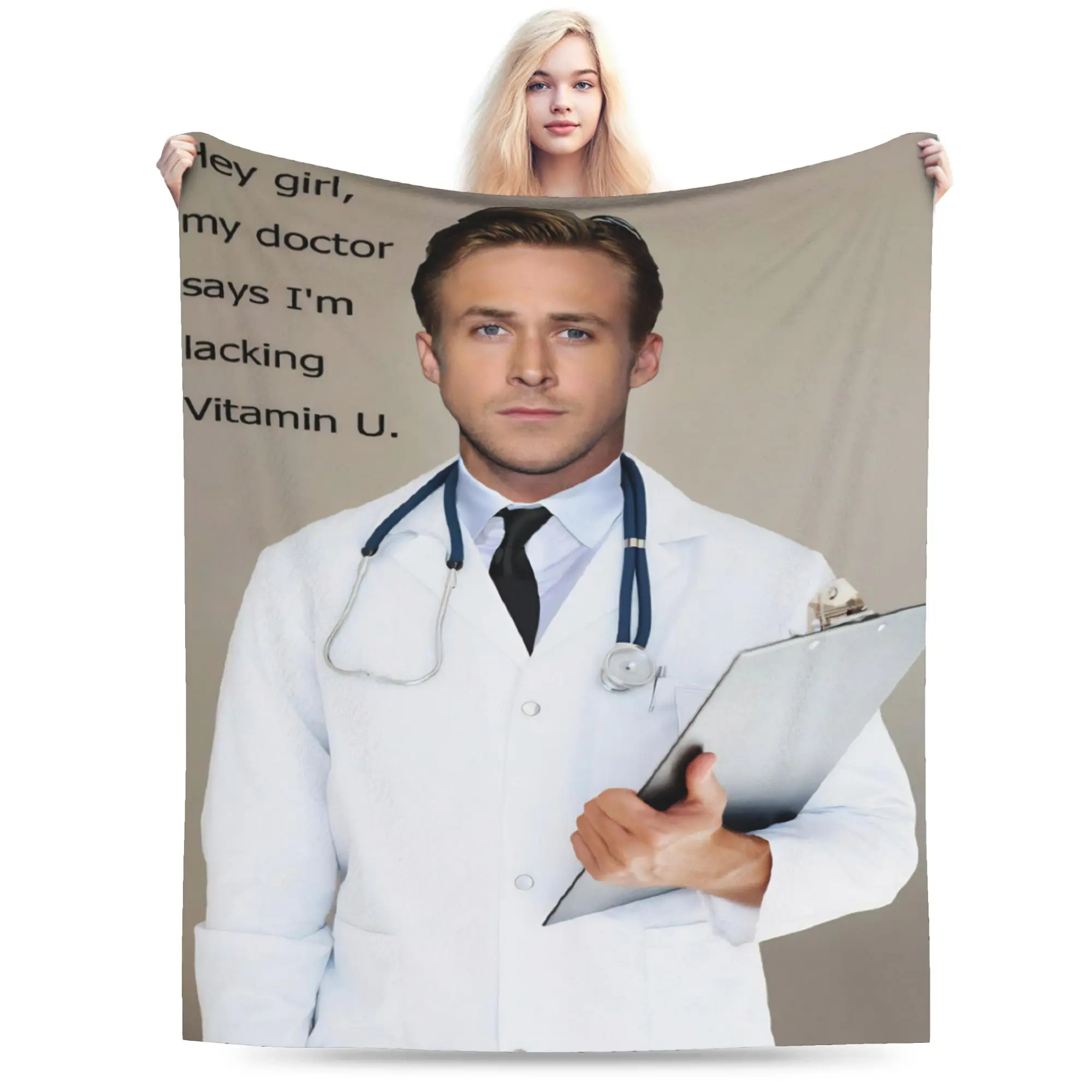 New Arrival ryan gosling meme Blankets Lightweight Thin Flannel  Cozy Throw Blankets Machine Washable
