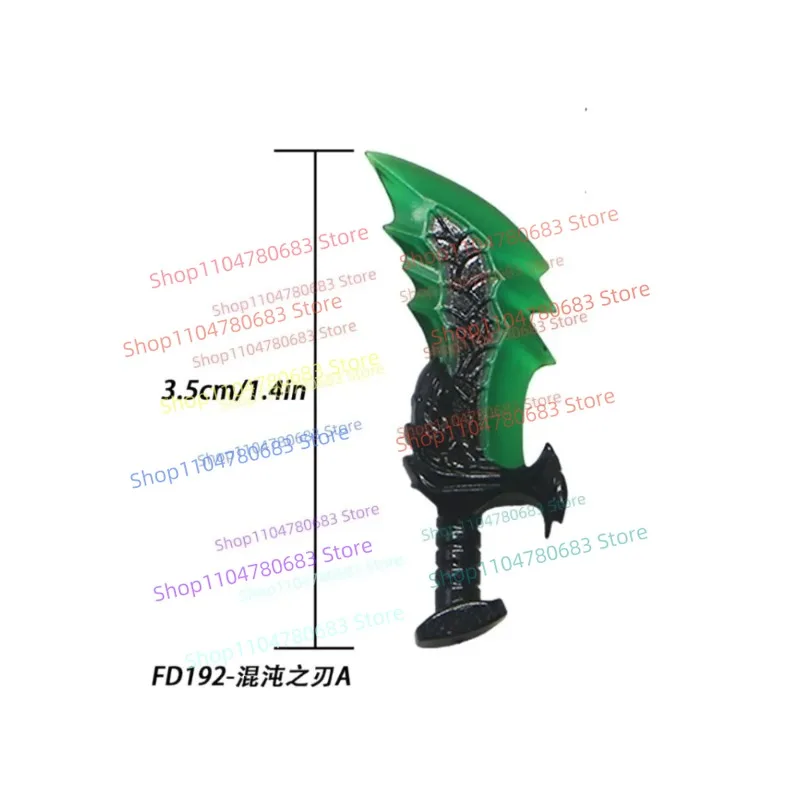 Moc blocos de construção batalha machado acessório mini figura montagem modelo exibição anime jogo personagem brinquedo decorativo presente