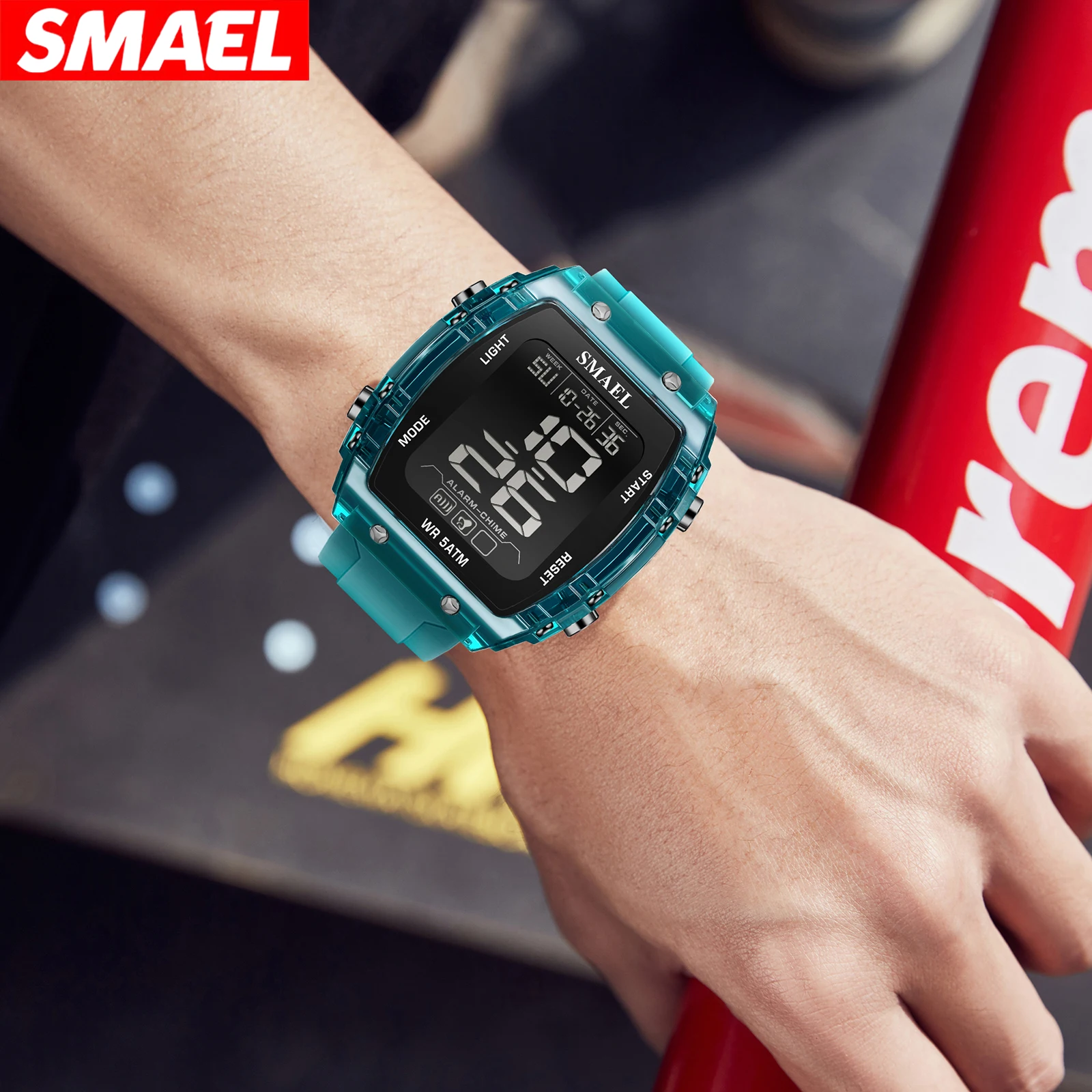 SMAEL 8108 Fashion Digital Watches for Man Calendar Luminous Teenager Wristwatch Shockproof Outdoor Sports Digital Watch