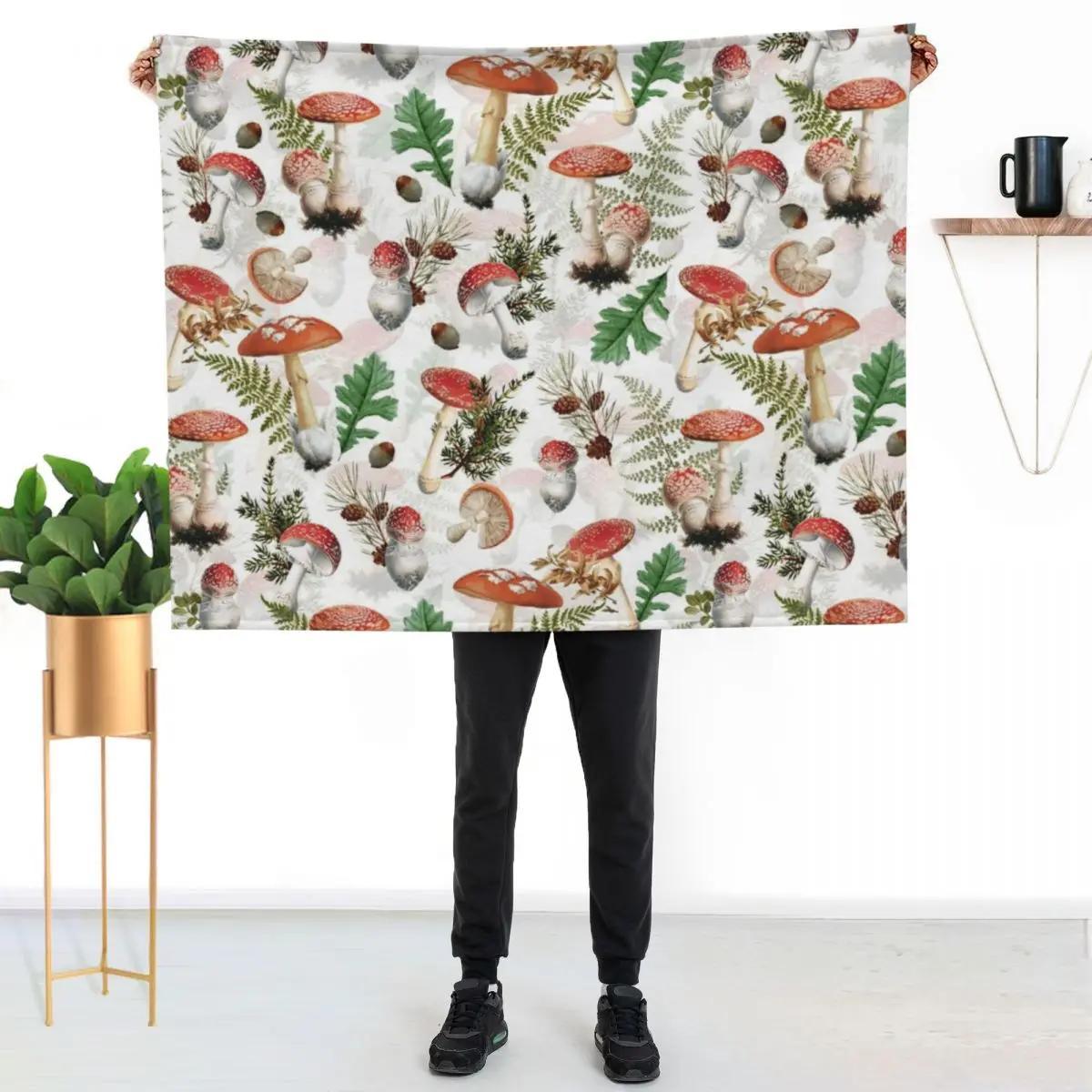 Beautiful Mushroom Kingdom White Throw Blanket manga Blankets For Bed Summer Beddings Luxury Designer Flannel Furrys Blankets
