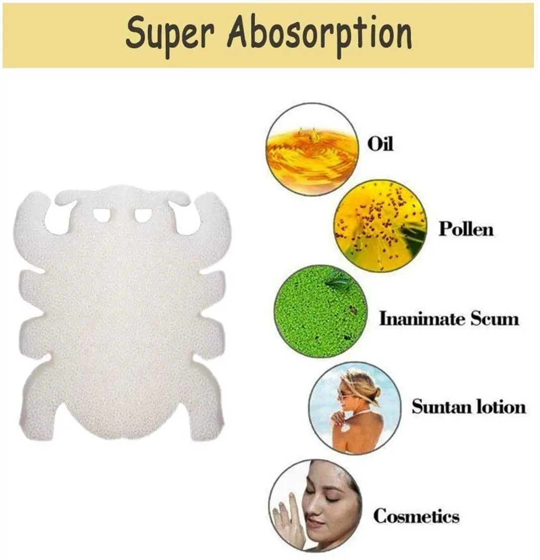Cartoon Spider Oil Absorbing Sponge Filter Media For Swimming Pool Hot Tub SPA Skimmer Oil Removal Kit 6 Spiders With Test Paper