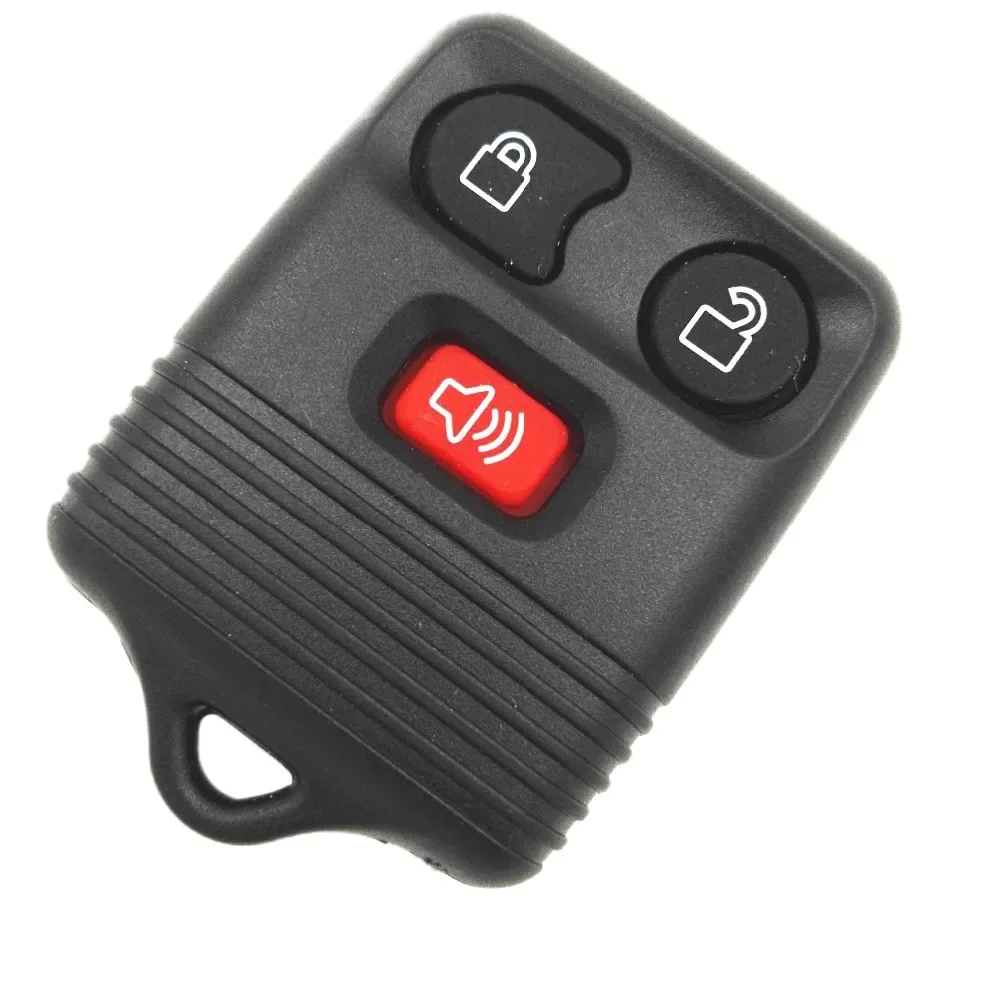  For Ford Explorer Mercury Mazda No Chips Inside 3 Button Red  with Pad Keyless Remote Key Fob Shell Case