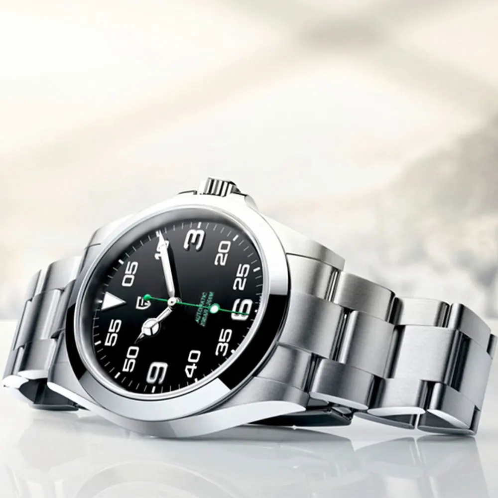 PAGANI DESIGN 40MM Men's Automatic Mechanical Wristwatch Luxury Sapphire AR Glass Waterproof Clock Watch for Men Stainless Steel image 4