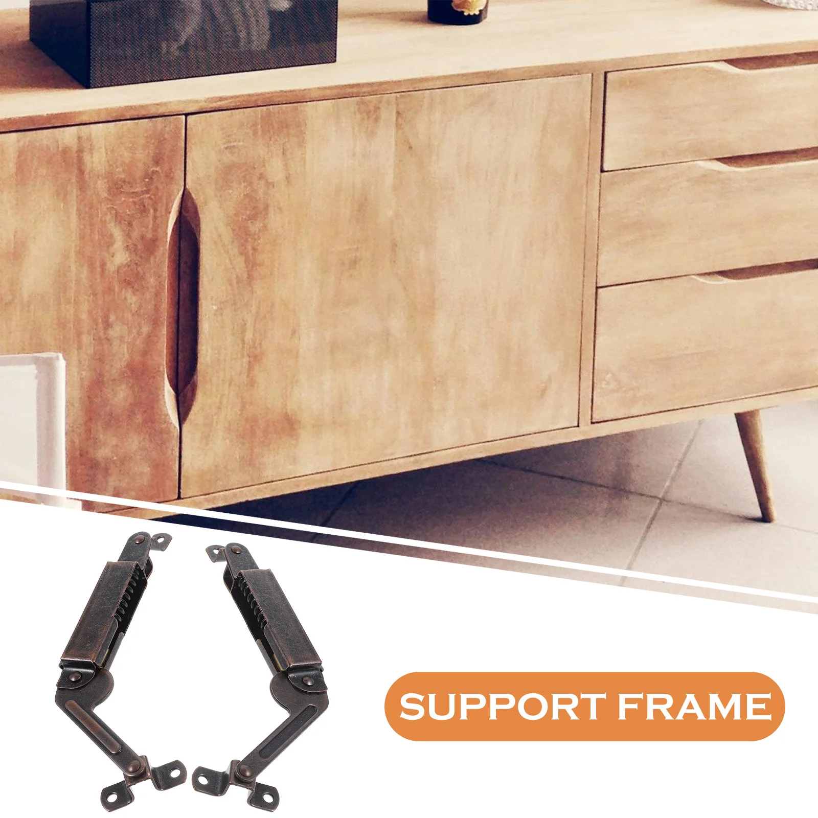 

2pcs Lid Stay Hinges Heavy Duty Spring Support For Chest Box Cabinet Jewelry Storage Containers Drop Down Hinge Hardware