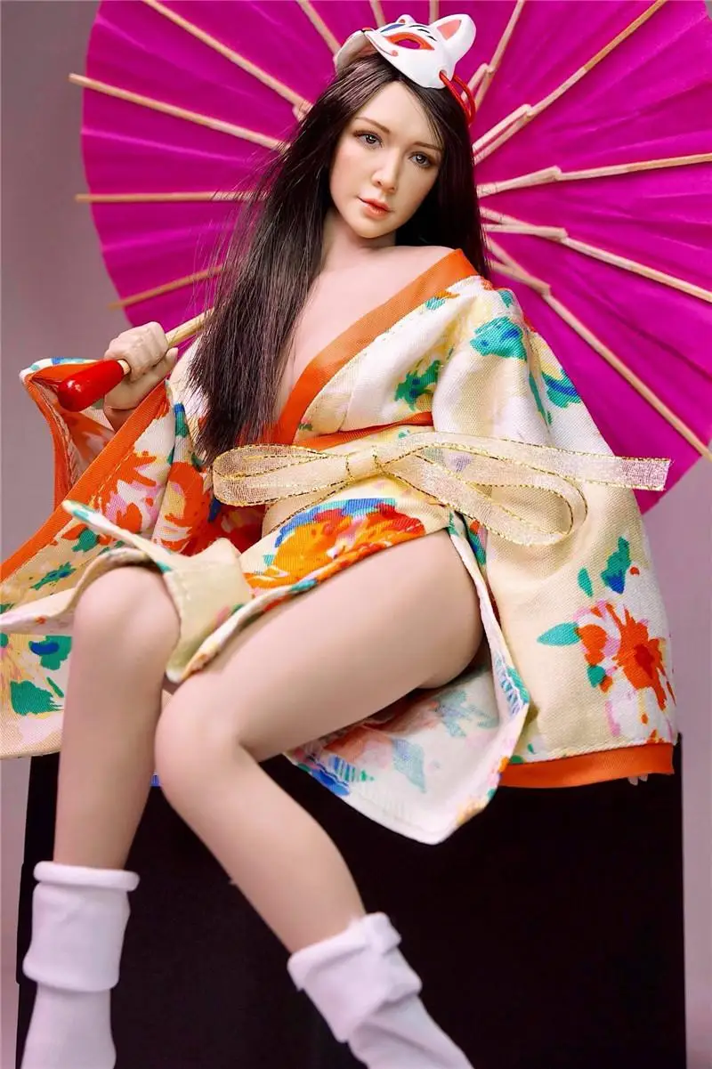 1/6 skala żeński żołnierz Kimono z paskiem białe pończochy dla 12in Phicen Hottoy tblegue figurka hobby