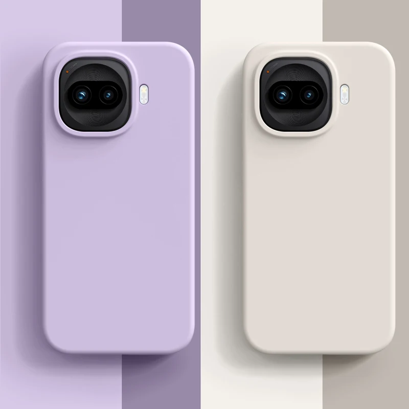 

For Vivo iQOO Z11 Turbo Case New Candy Color Soft Liuqid Silicone Skin Feel Drop-proof Non Slip Protection Phone Cover