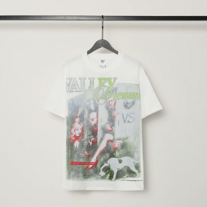 

Винтажный стиль Valley Dreams Футболка с круглым вырезом Мужчины Женщины Повседневная свободная футболка Высокое качество 100% хлопок Топы с короткими рукавами Футболки для мужчин