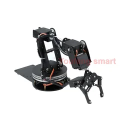 MG996 Braccio robot 6 DOF con artiglio in metallo Base rotante disco 180/360 per robot Arduino Kit fai da te File 3D Robot programmabile UNO/ESP32