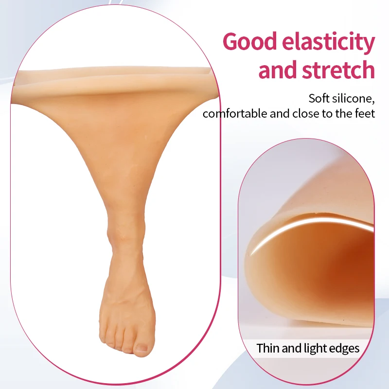 ONEFENG New Product Realistic Silicone Prosthesis Pseudo-female Transvestite Artificial Foot Cover to Cover Scars