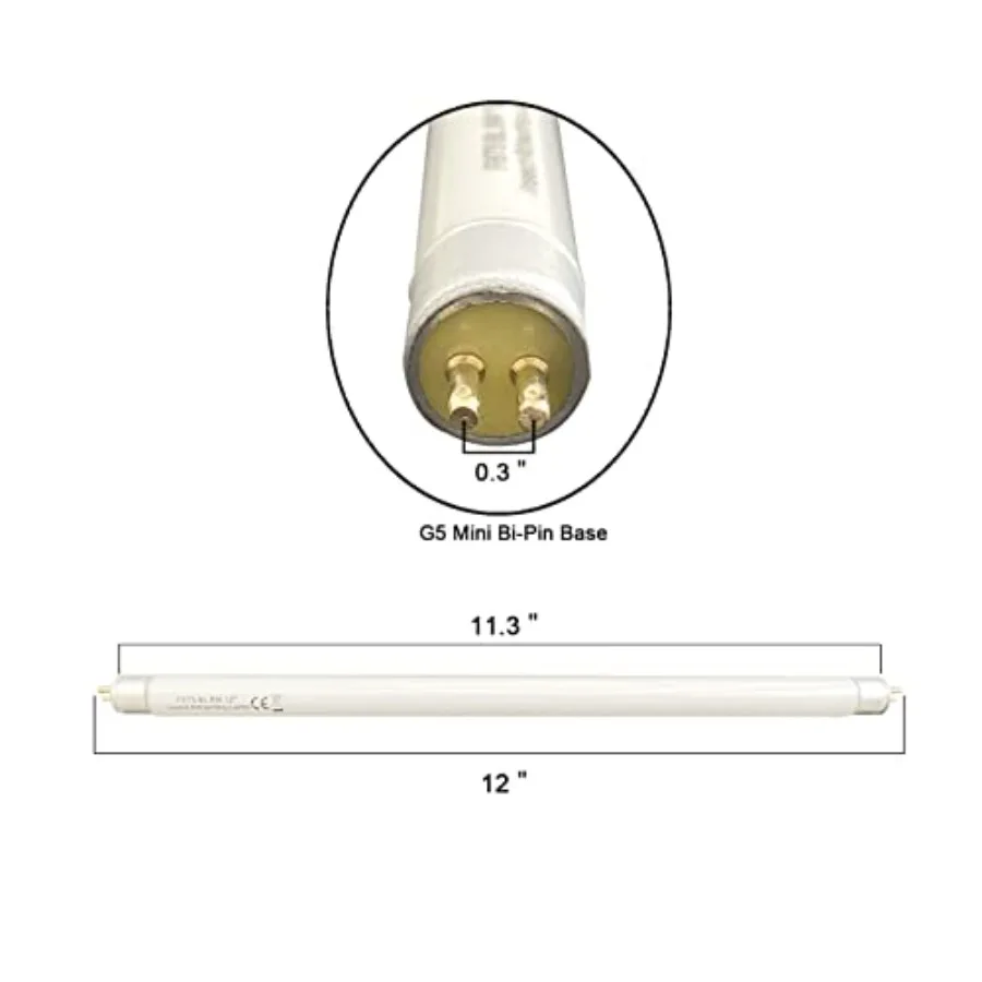 2Pack F8T5/BL 12 inch Replacement Black Blue Light Bulb, T5 F8W BL350nm Linear Fluorescent Blue Lamps Replacement for F10T5 BL3