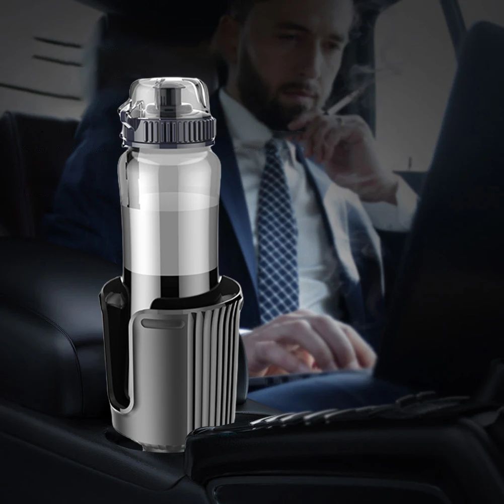 

Car Cup Holder Expander Adjustable Cup Holder Insert Adapter Expandable Insert Extender Fits Less Than 3.7 Large Bottles & Mugs