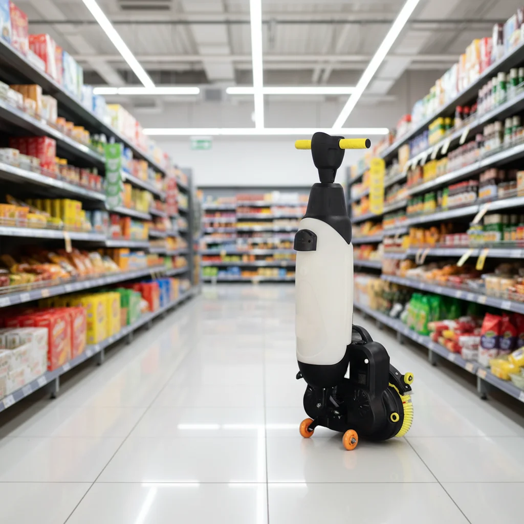 Handheld Tiles Floor Scrubber 17in Clean Width Self-Propelled Walk-behind Cleaning Machine
