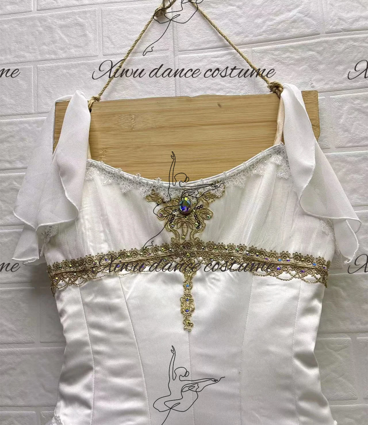 Elegant Custom Size Kids Girls Women Adults Dance Performance Wear Long Costumes Cream White Romantic Ballet Tutu Dress