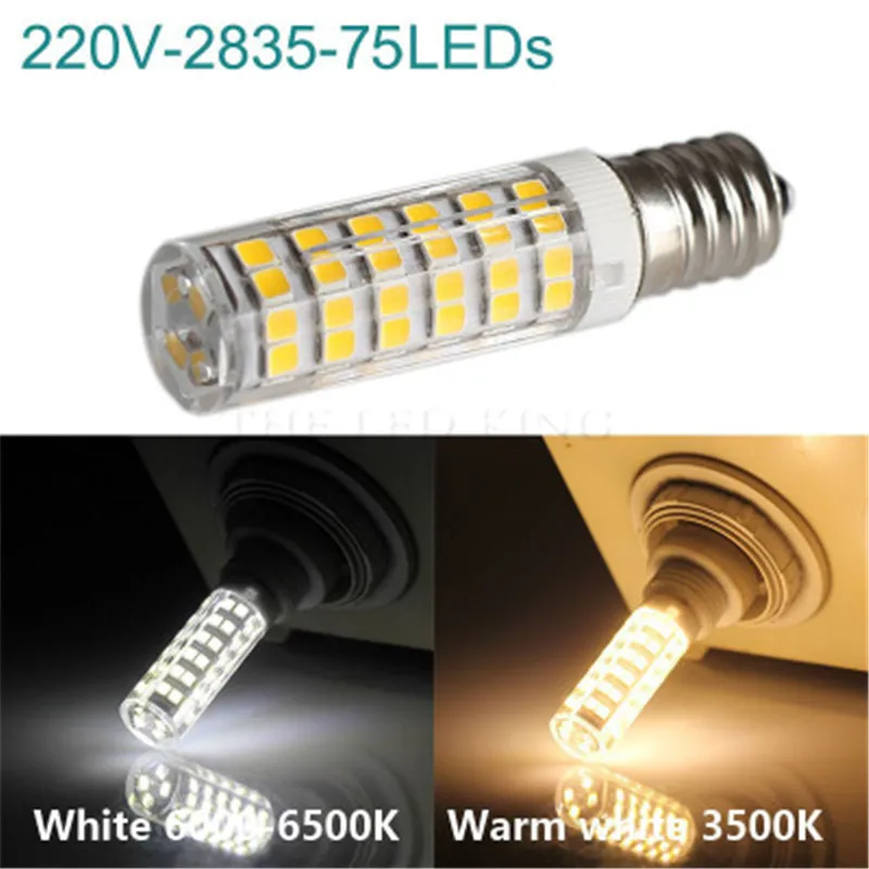 E14 LED 전구, 220V 230VLED 램프, 2835 SMD LED 옥수수 전구 라이트, 샹들리에 촛불 조명, 따뜻한 차가운 흰색, 홈 데코