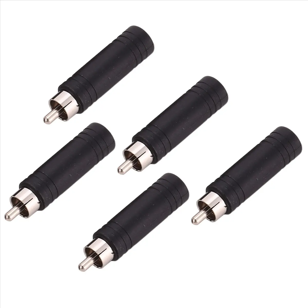 A72Z 5x 6.35mm 1/4 inch Mono Female Jack to Male Plug Audio Adapter Cable Converter
