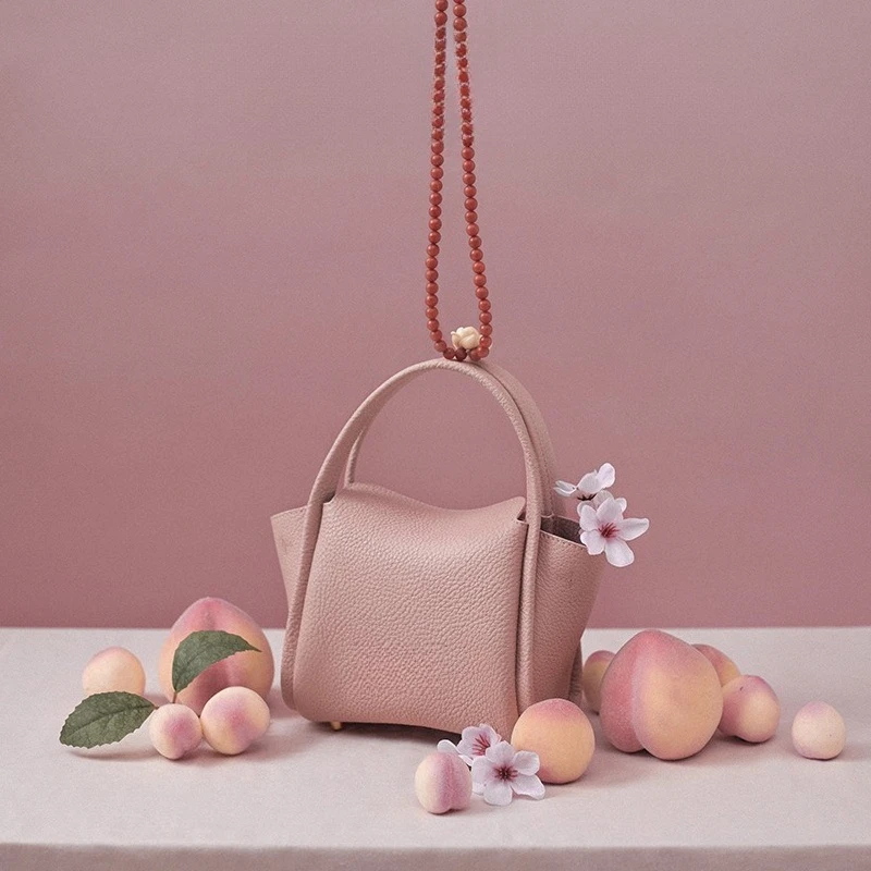 Basket carrying crossbody mini mobile phone bag view 4