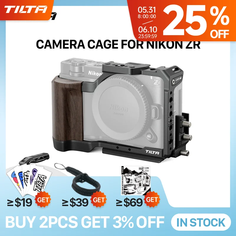 TILTA ZR Camera Cage for Nikon ZR with Cable Clamp Xeno Top Handle L-shaped Handle Base Plate Handheld Grip Quick Release Plate