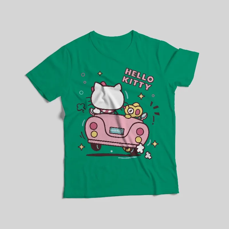 تيشيرتات مطبوعة من سلسلة سانريو، قطن 100%، متوفرة بـ 8 ألوان، النمط الأساسي الأكثر مبيعًا ملابس الأم وأنا/النسائية