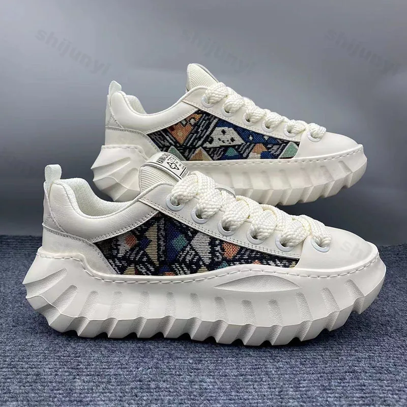 

Мужские повседневные кроссовки, весна-осень 2023, спортивная обувь с толстой подошвой, модная уличная удобная нескользящая повседневная обувь