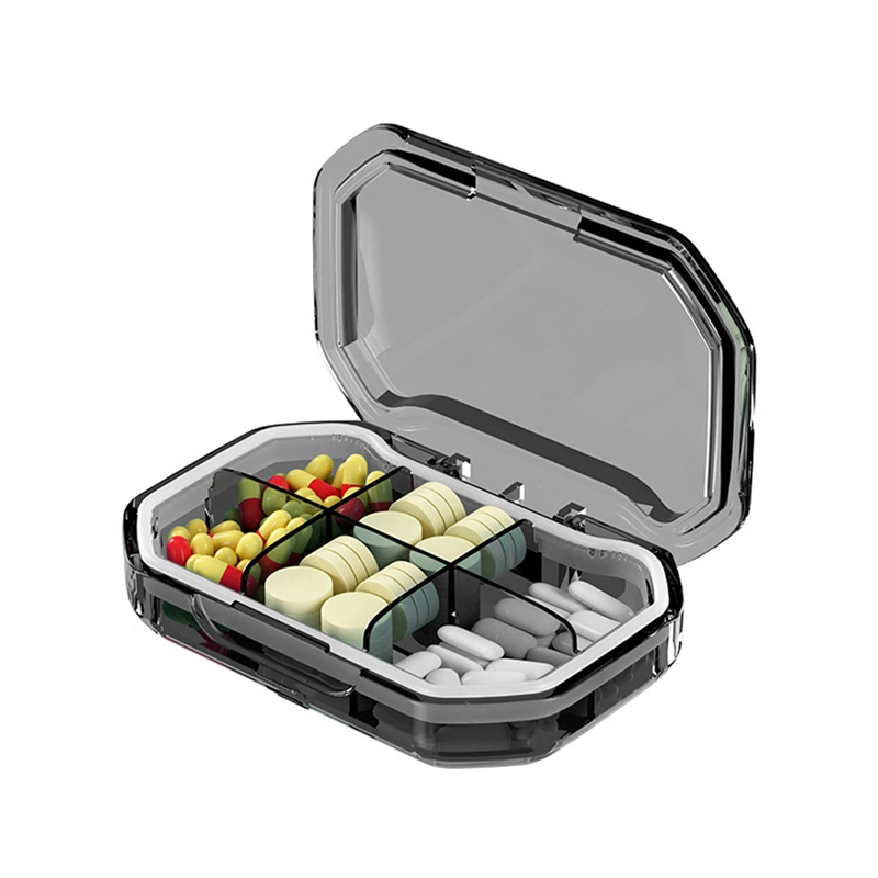 4/6 Grids Pill Storage Box Travel Medicines Storage Box Drug Separation Mini Portable Organizer Container With Seal Ring