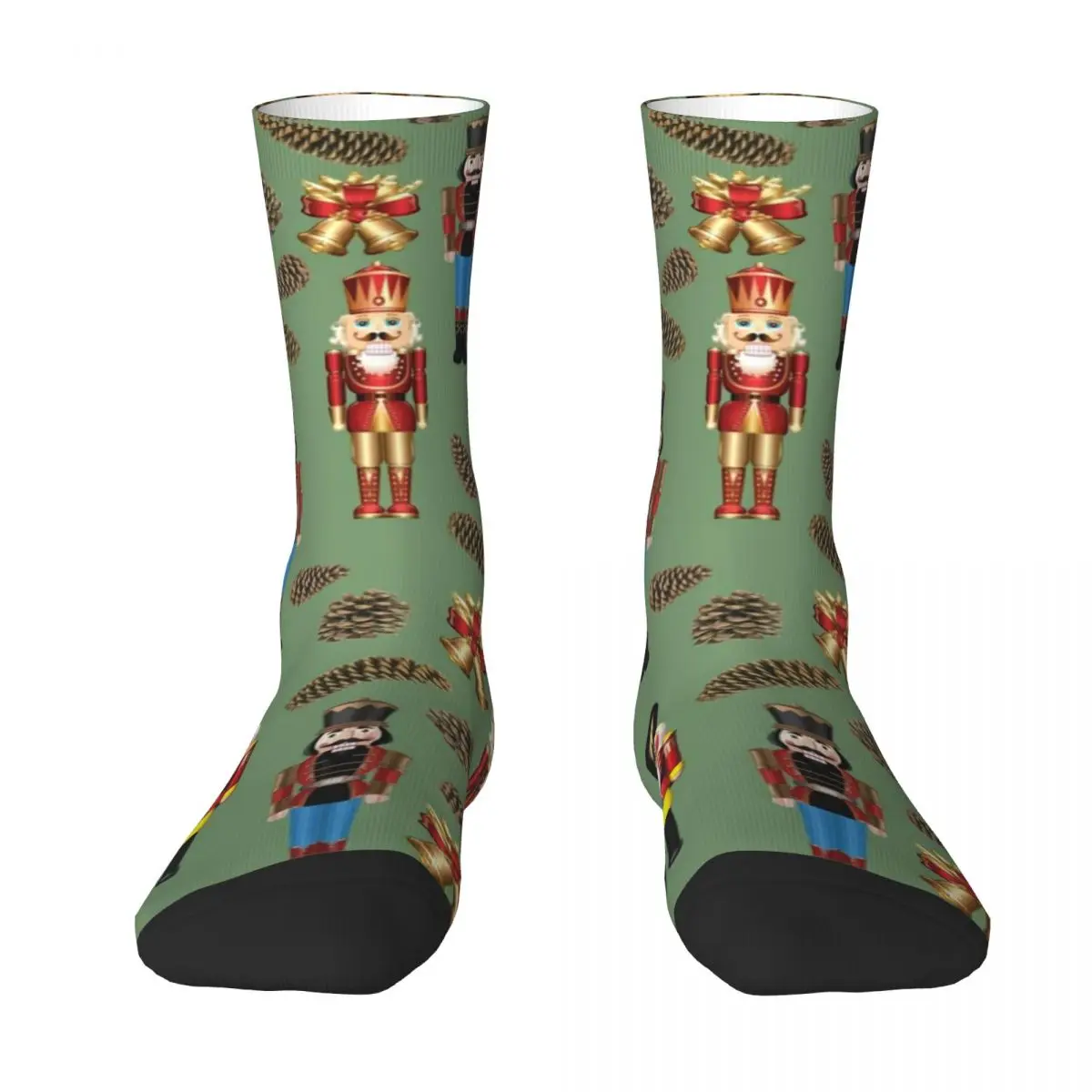 Nutcracker Print Stockings Ladies Pine Cone Socks Comfortable Elegant Socks Autumn Skateboard Non Slip Socks Birthday Present