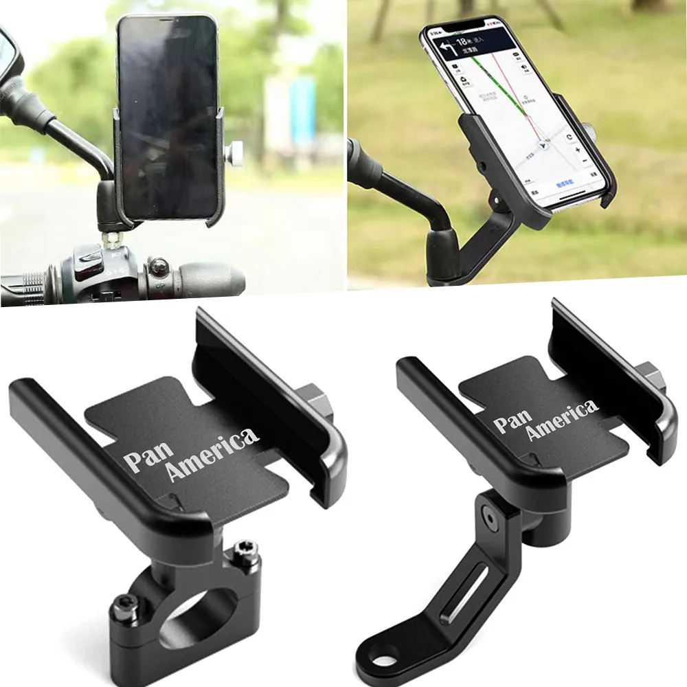 Motorcycle CNC Aluminum Alloy Rear Mirror Mobile Phone Bracket GPS Stand Holde For HARLEY PAN AMERICA 1250 PA1250 PANAMERICA1250