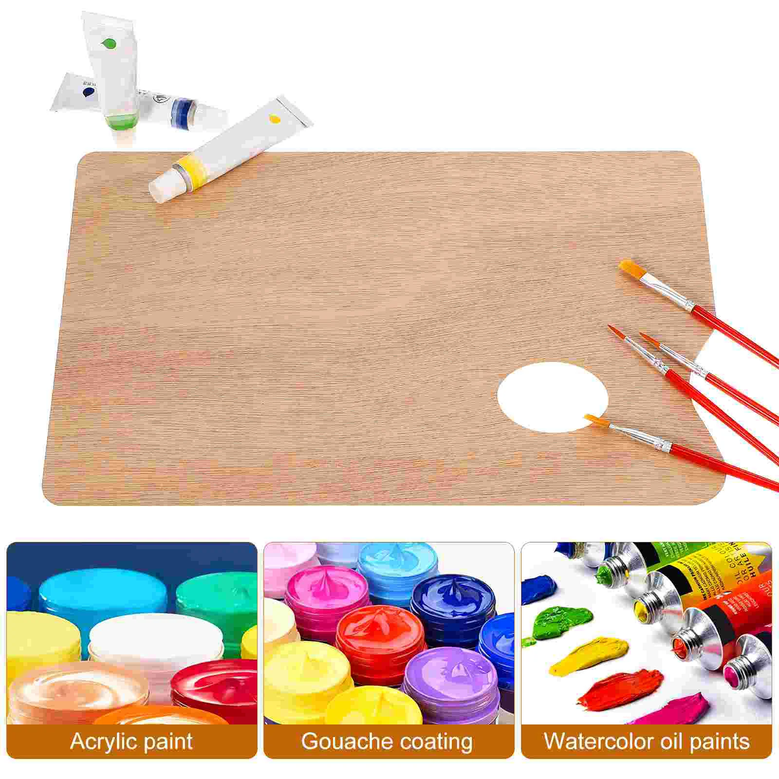 Oil Painting Wooden Color Square Professional Oil Acrylic Paint Drawing Supplies 20x30cm Oil Painting Palette