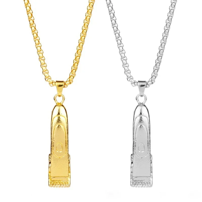 2024 Fashion Creative Razor Pendant Necklace Men's Necklace Personality Wild Exquisite Design Hip Hop Party Pendant Jewelry Gift