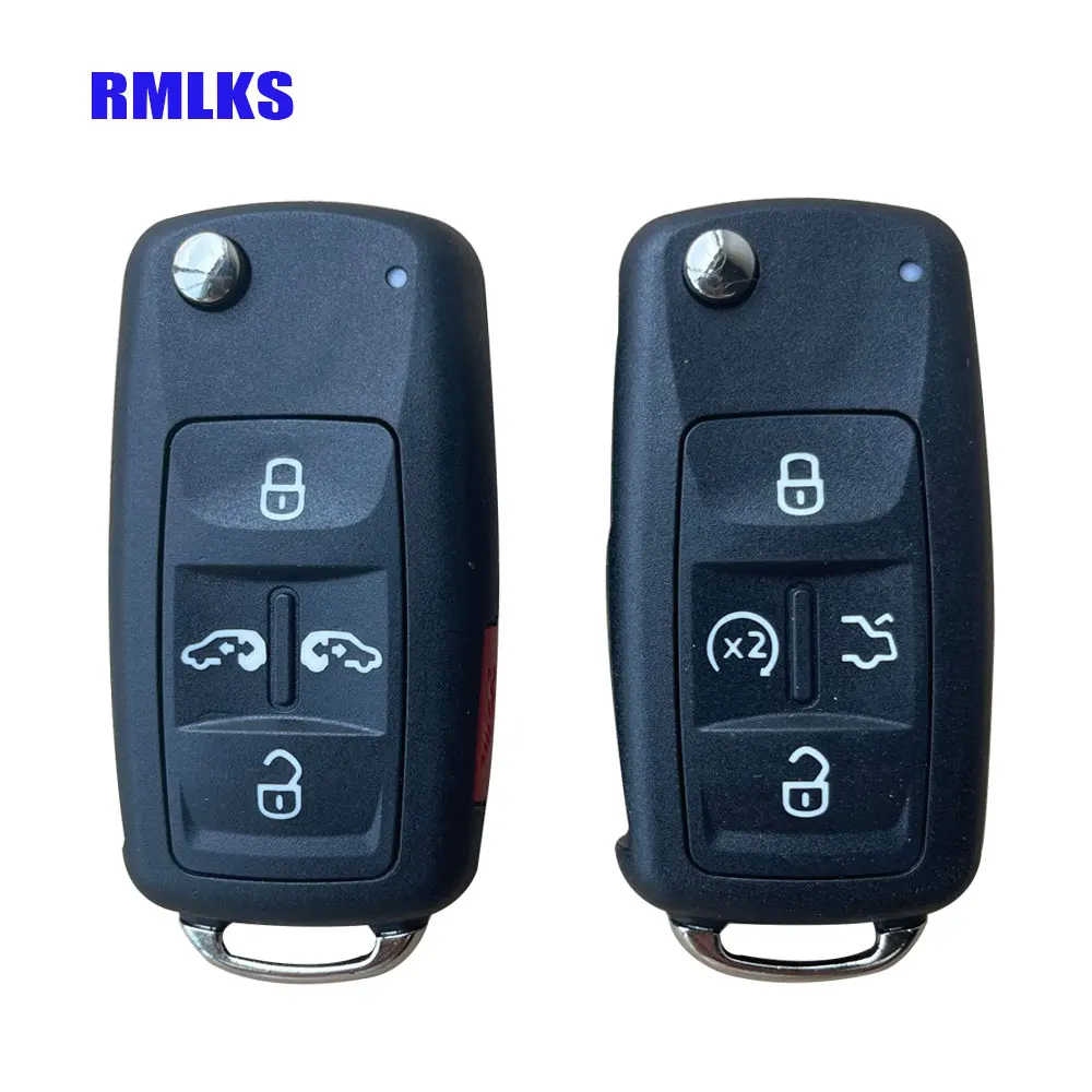 

New Replacement 202AD 4 5 Button Remote Key Shell Blank Car Fob Case For VW Lavida Uncut HU66 Blade