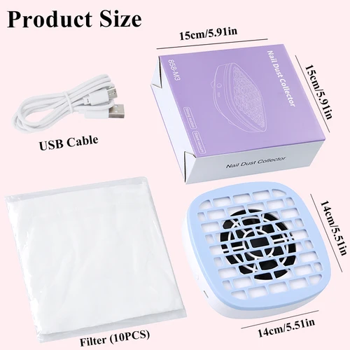 Imagen 2 del producto Nuevo Extractor de polvo de uñas, ventilador para máquina de manicura, potente aspirador de uñas con filtro de papel, equipo para uñas