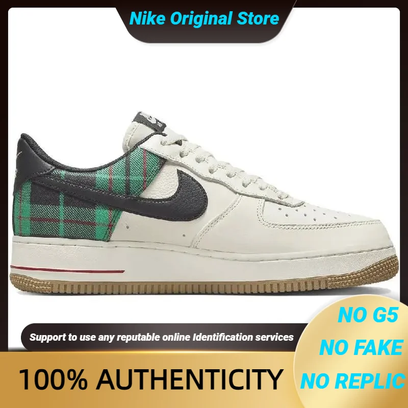 

Nike Air Force 1 Low '07 LX Plaid Pale Ivory Stadium Green Sneakers shoes DV0791-100 With Original Box