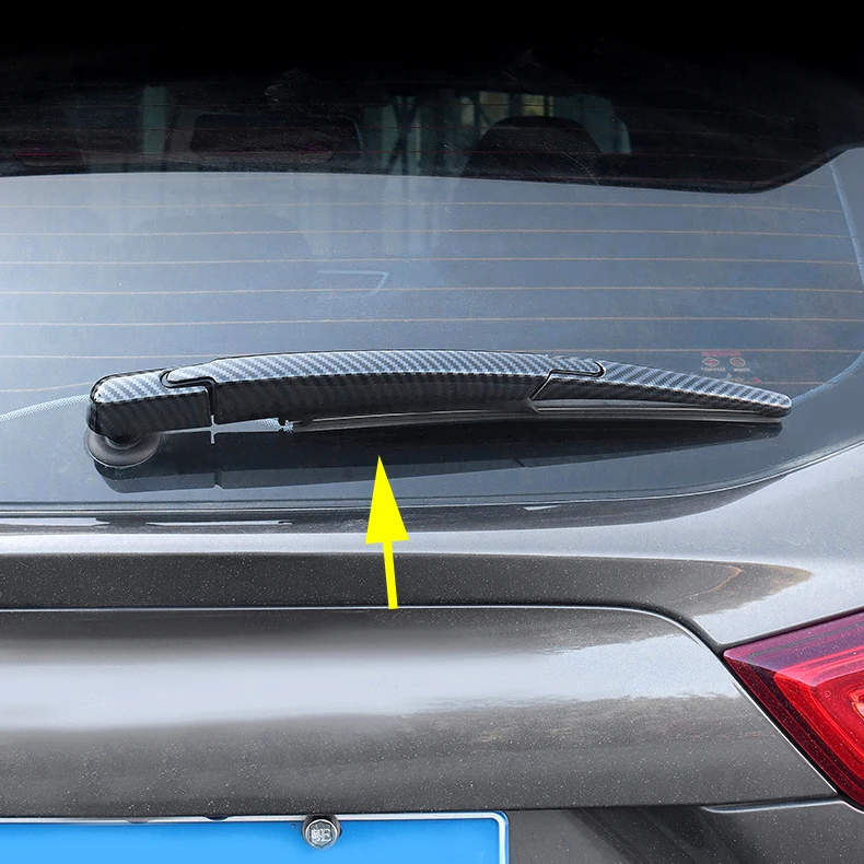 For Nissan Qashqai J11 J12 Rogue Sport X-Trail T32 T33 2014-2025 Carbon Fiber Rear Wiper Cover Trims Accessories