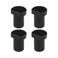 4Pcs Aluminum Alloy Bench Dog Clamp for T-Track Woodworking Workbench Positioning Planer Plug Fits 19mm Dog Hole (Black)