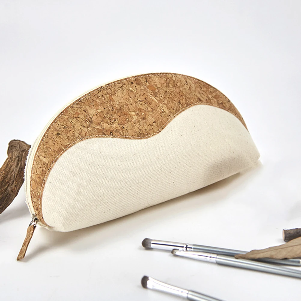 

Canvas Travel Toiletry Women Purse Cosmetics Bag Durable Lightweight Makeup Pouch Storage Container Bags Shell Shape Wash Bag