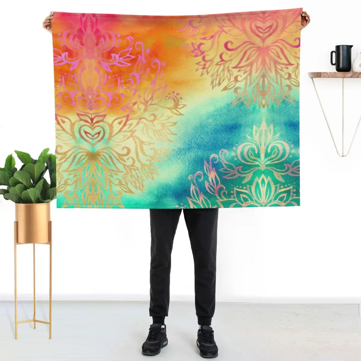 Watercolor Wonderland Throw Blanket Thins Beautifuls Blankets For Bed Camping Beach Sofa Throw Blankets
