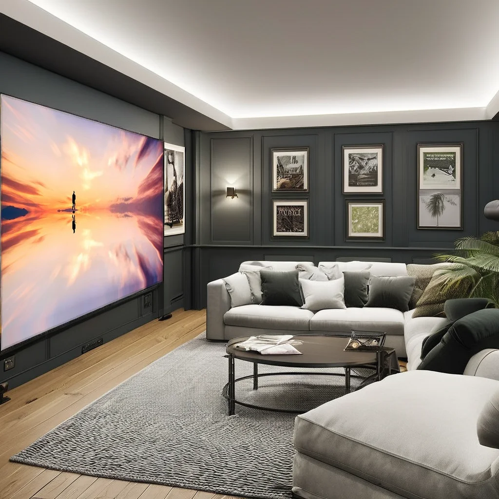 

100/120/130 Inch 4K Ambient Light Rejecting Projection Screens 16:9 UST ALR CBSP PET Crystal Fixed Frame Projector Screen