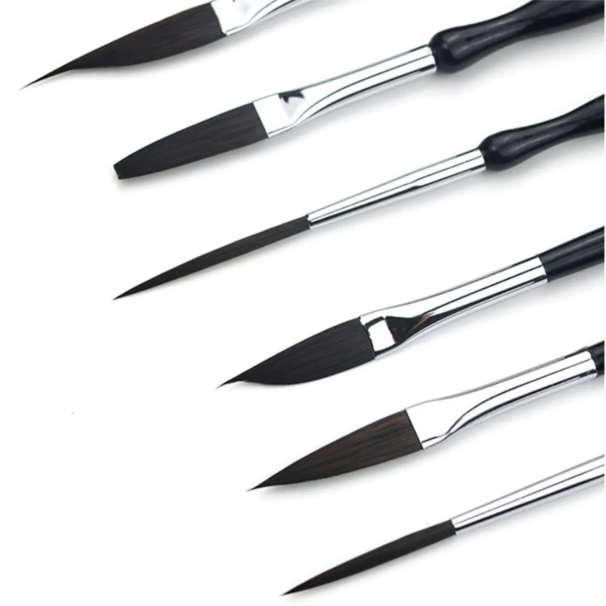 DT38 6 PCS Pinstriping Brush Kit, Fine Line Striping Paint Brushes,Paint Brushes Set for Acrylic, Watercolors