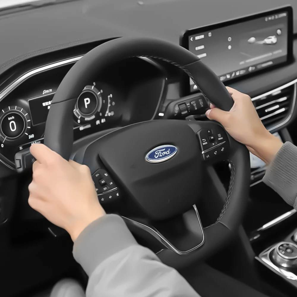 Car Interior Steering Wheel LOGO Decor Ring Trim Cover Sticker For Ford Fiesta Mondeo Fusion Explorer Escape Shelby Edge RS MK6