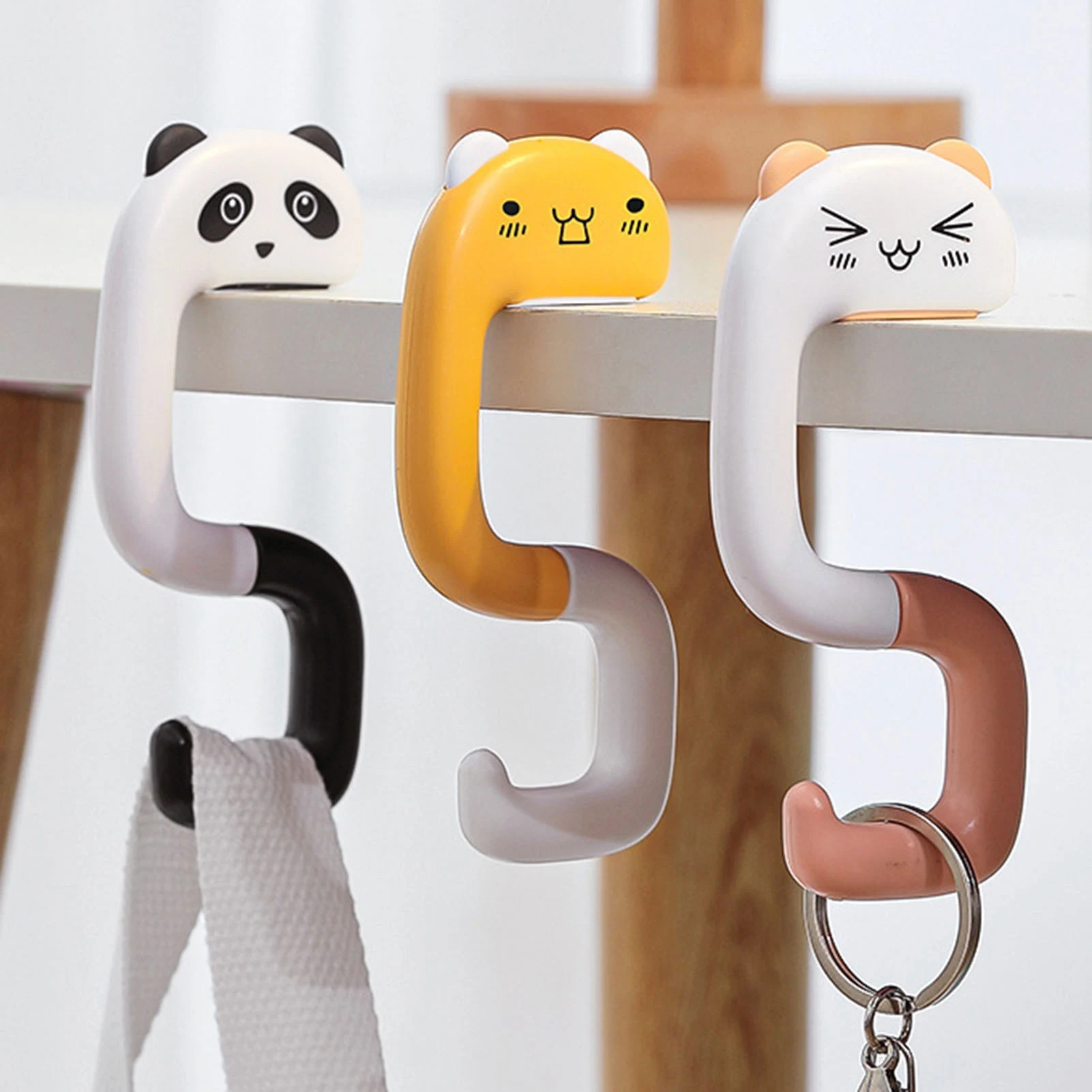 

Cartoon Storage Hook Lovely Animal Shaped Organizer Hook For Bag Key Jewelry Hair Rope Home Decoration Storage Supplies 1pc