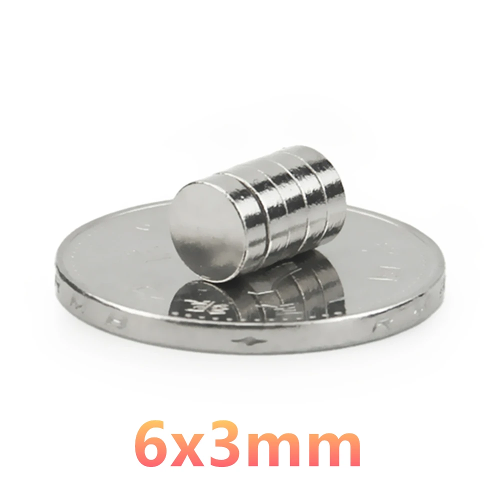 

1000pcs Strong Round 6*3mm N35 Rare Earth Neodymium Magnet Art Craft Fridge 6x3mm