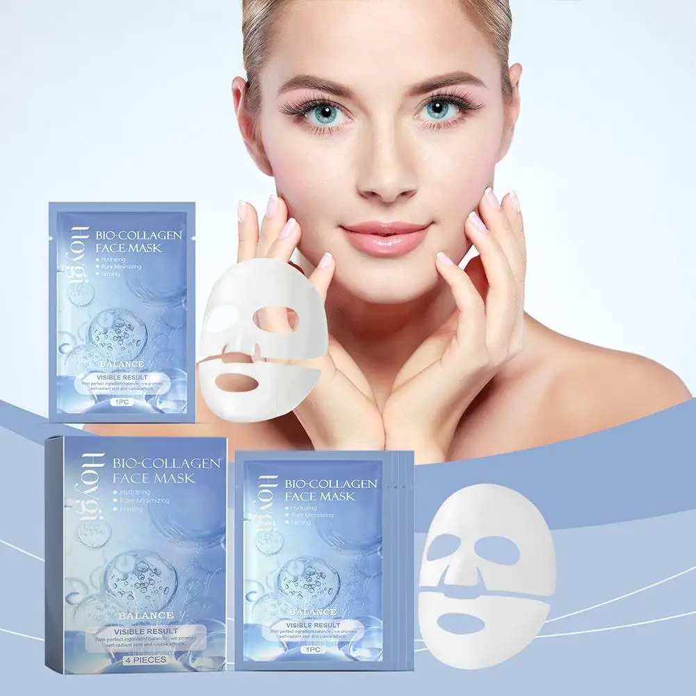 4pcs/6pcs Bio-Collagen Real Deep Moisturizing Mask Collagen Protein Hydrogel Night Mask Nourish Skin Care