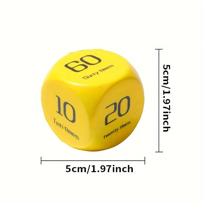 2 PC Fitness Dice Sports Dice (6 sides)-Games for group fitness and exercise classes-including push-ups, squats, lungs, jump jac