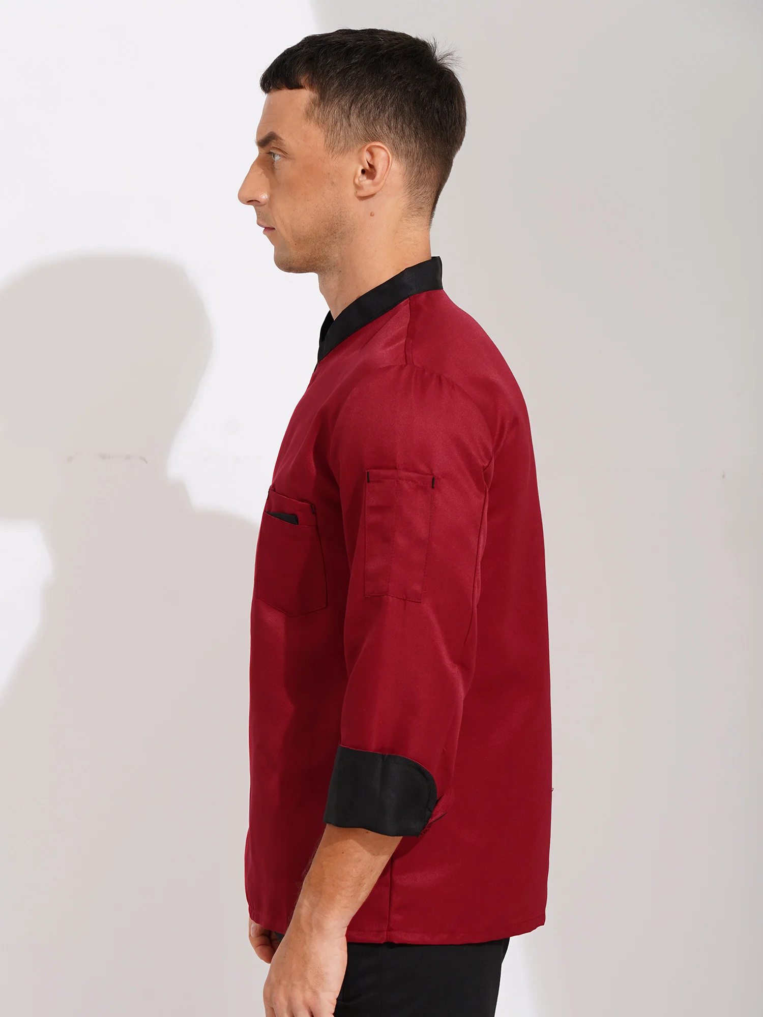 2023 Kochjacken für Herren, langärmelig, Kochmantel, Küche, Bäckerei, Hotel, Restaurant, Uniform, Arbeitskleidung, Button-Down-Kochhemd