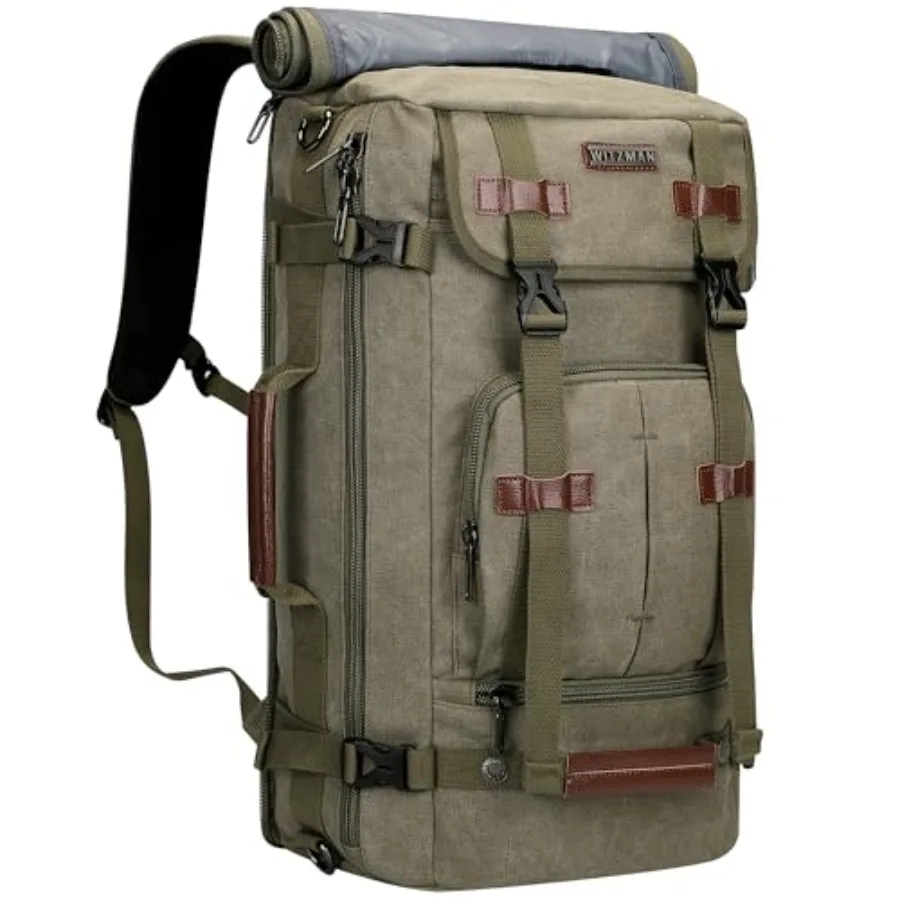 

Canvas Backpack Vintage Travel Backpack Large Laptop Bags Convertible Shoulder Rucksack A519-1